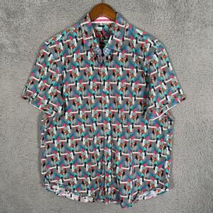 Robert Graham Tailored Fit XL Button Up Bahama Shirt Abstract Graphic Print